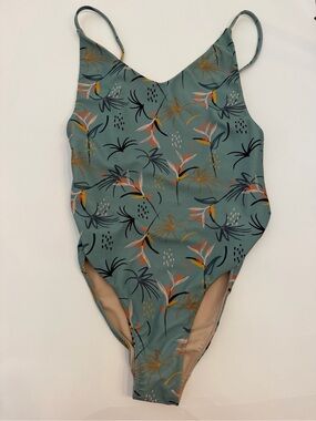 Women’s Teal Floral One-Piece Swimsuit